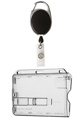 Waizmann.IDeaS 1x Ausweisset Ausweis-Set - Ausweisjojo Jojo Zipper oval + Kartenhülle mit Ausschieber - Kartenhalter Ausweis Hülle horizontal Schutzhülle Namensschild Ausweishalter Kunststoff von Waizmann.IDeaS