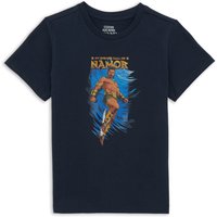 Wakanda Forever Namor Kinder T-Shirt - Navy - 5-6 Jahre von Wakanda Forever