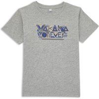 Wakanda Forever Stylized Kinder T-Shirt - Grau - 11-12 Jahre von Wakanda Forever