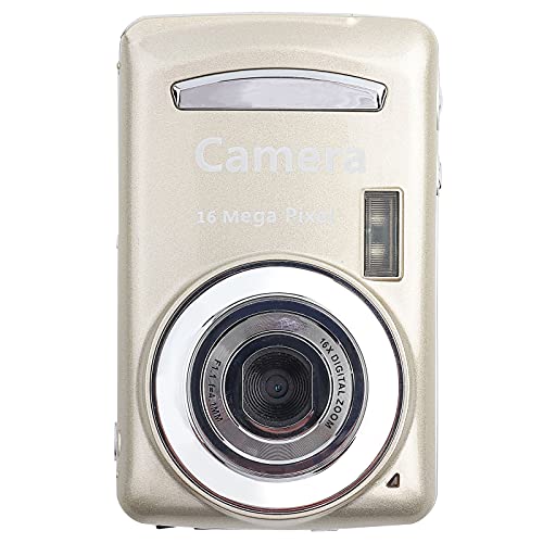 Digitalkamera, FHD 720P Digitalkamera für Kinder, Videokamera, 16-facher Digitalzoom, Compact Point and Shoot Kamera, tragbar, kleine Kamera für (Gold) von Wakects