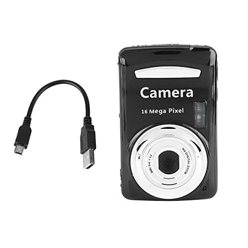 Digitalkamera, FHD 720P Digitalkamera für Kinder, Videokamera, 16-facher Digitalzoom, Kompakte Point-and-Shoot-Kamera, Tragbare Kleine Kamera für Teenager, Studenten, Jungen, (Schwarz) von Wakects