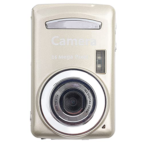 Digitalkamera, FHD 720P Digitalkamera für Kinderkamera 16-facher digitaler Zoom, Kompaktkamera zum Einstellen und Fotografieren kleiner tragbarer Kamera für Jugendliche (Gold) von Wakects