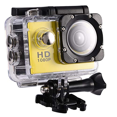 Wakects Action Cam HD, Action-Kamera, 1080P, wasserdicht, Action-Kamera, 30 m, mit wasserdichtem Gehäuse von Wakects