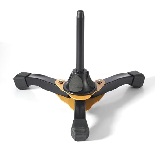 Wakects Flötenklarinettenständer, Faltbarer Flötenständer, Leichte Oboe -Klarinette -Stativhalter für Windinstrumente (YELLOW) von Wakects