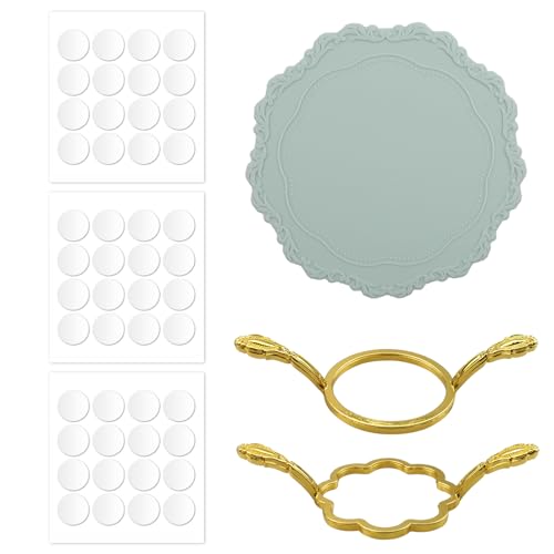 WakiHong 2 Stück Metall Wachs Siegel Formen Wachssiegelstempel mit Wachs Siegel Matte und Klebepunkte Doppelseitig für Umschläge,Karten,Einladungskarten,Hochzeitseinladungen. von WakiHong
