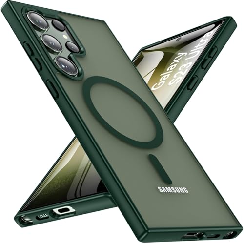WakongHK Magnetisch Hülle für Samsung Galaxy S23 Ultra 5G,Kompatibel mit MagSafe, TPU Eckenschutz Stoßfest Kratzfest Hülle,Magnetische Militärschutz Handyhülle Cover für Galaxy S23 Ultra(Grün) WakongHK Magnetisch Hülle für Samsung Galaxy S23 Ultra 5G,Kompatibel mit MagSafe, TPU Eckenschutz Stoßfest Kratzfest Hülle,Magnetische Militärschutz Handyhülle Cover für Galaxy S23 Ultra(Grün) von WakongHK