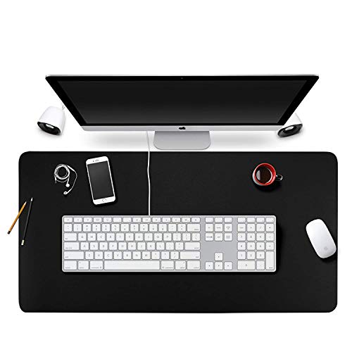 Schreibtischunterlage,60 * 30cm Rutschfeste Pu-leder Multifunktionale Schreibtischunterlage,Wasserdicht,Mauspad, zweiseitig nutzbar,Schreibtisch Pad Protector Schreibmatte für Büro/Zuhause von Walant