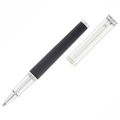 Waldmann Rollerball Solon, silber/Nappaleder schwarz von WaldMann