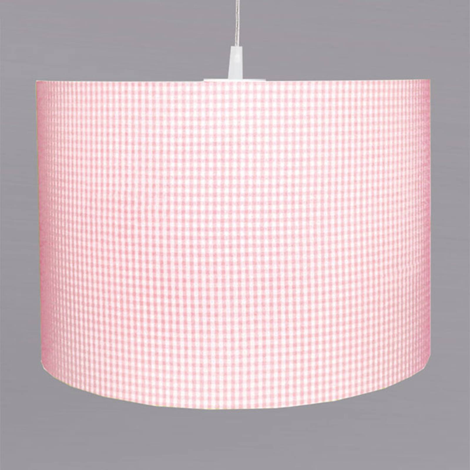 Hängeleuchte Vichy Karo, rosa von Waldi-Leuchten GmbH