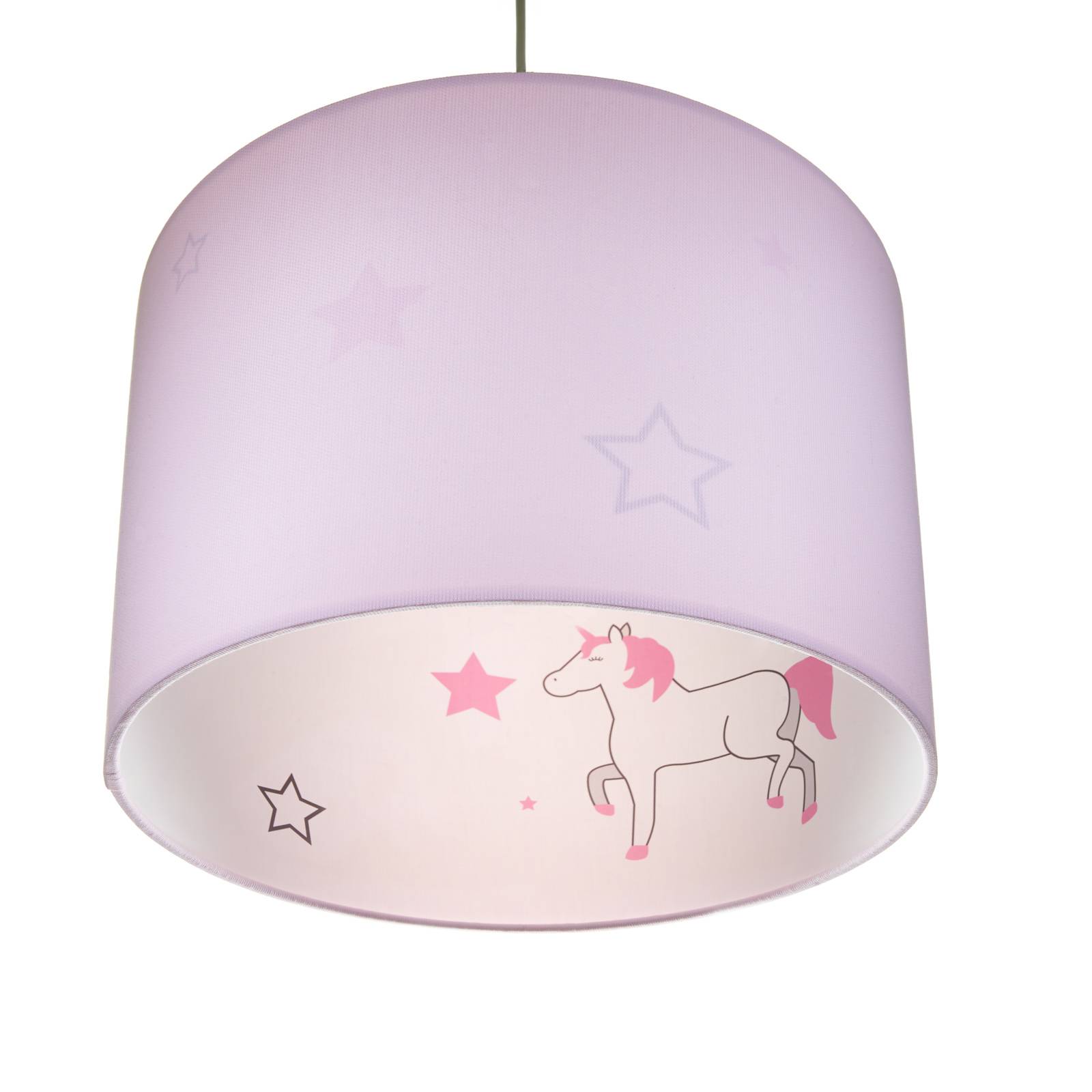 Pendelleuchte Silhouette Einhorn in Rosa von Waldi-Leuchten GmbH