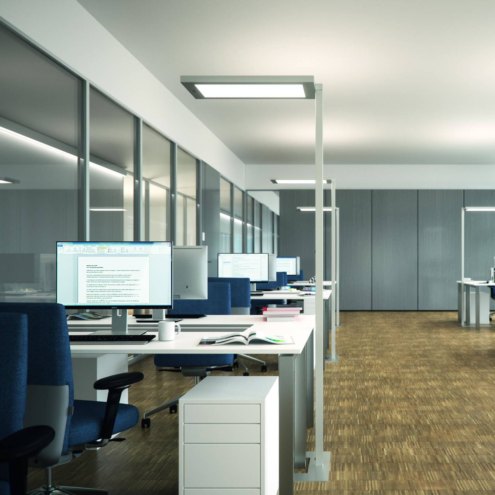 LED-Stehleuchte Lavigo Core DPS 12500/840/R/G1, weiß, Sensor LED-Stehleuchte Lavigo Core DPS 12500/840/R/G1, weiß, Sensor von Waldmann