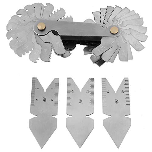 1 Stück Gewindesteigung 2 Stück 60 ° Center Fishtail für Gewindelehren und 1 Stück 55 ° Center Zoll Metrisch von Walfront