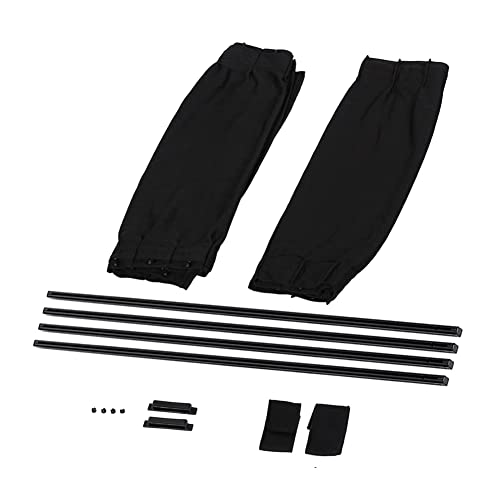 2 Stück schwarz verstellbar Auto Sonnenschutz Fenster Vorhang Tuch Visier Valance Vorhang (schwarz) von Walfront