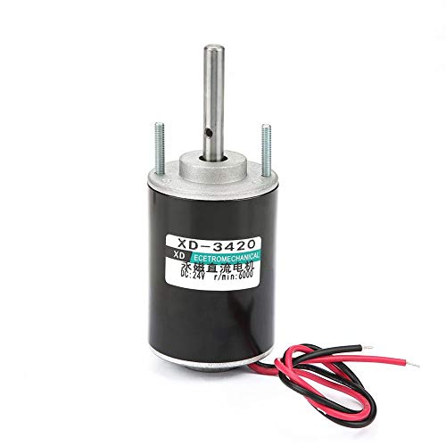 30 Watt 12 V/24 V DC Dauermagnet Elektromotor, CW/CCW Reversible Hochgeschwindigkeit ​​Niederige Lärm für DIY Generator XD-3420(24V 7000RPM) von Walfront