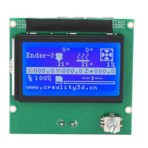 3D -Drucker -LCD -Anzeigebildschirm 12864 Integriertes Display Eingebettete Gewindefixierung 3D -Druckerzubehör mit Ribbon -Kabel für Ender 3 3s 3x 3 Pro von Walfront