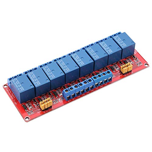5,6 × 2 × 0,7 Zoll 8 Kanal Relais Modul Optokoppler Relaismodul Board High Low Trigger 5 V / 12 V / 24 V zur Auswahl(24V) von Walfront