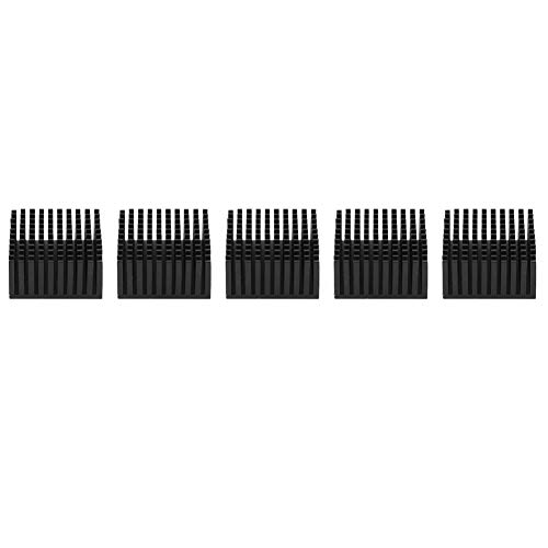 5Pcs Kühlkörper Aluminium Kühlkörper Kühler Fin Platine Kühlung Kühler Radiator Kühlung Wärme Radiator Board 40x20x40mm(Schwarz) von Walfront