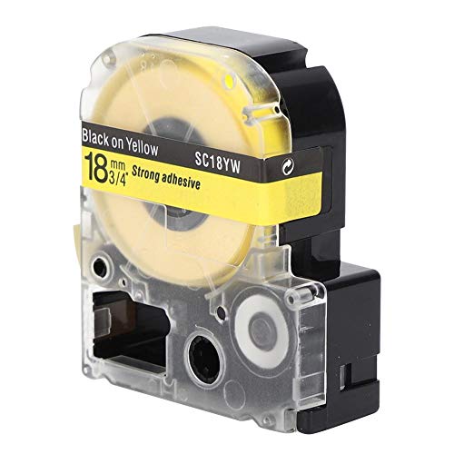 Beschriftungsgerät 18 mm kompatibles Etikettenband für King Jim SR230C, Etikettenkassette kompatibel für Etikettendrucker der Epson LW-Serie von Walfront