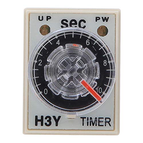 Walfront Einstellbares Zeitrelais H3Y-2, Elektrischer Timer 0-10s, 8-poliges Zeitrelaismodul für Haushaltsgeräte (24VDC) von Walfront