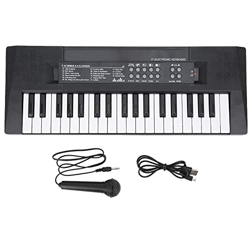 Kinderklavier, 37 Tasten Elektro Tastatur Tragbares Musik Tastatur Klavier für Anfänger Piano Keyboard mit Mikrofonaufnahmefunktion von Walfront