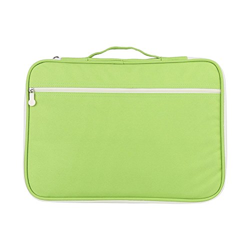 Multifunktionale Business A4 Wasserdichte Dokumententasche, Portfolio Organizer Tasche mit Reißverschluss, Oxford Wasserdichte, Reiseausrüstung Organizer(Lichtgrün) von Walfront