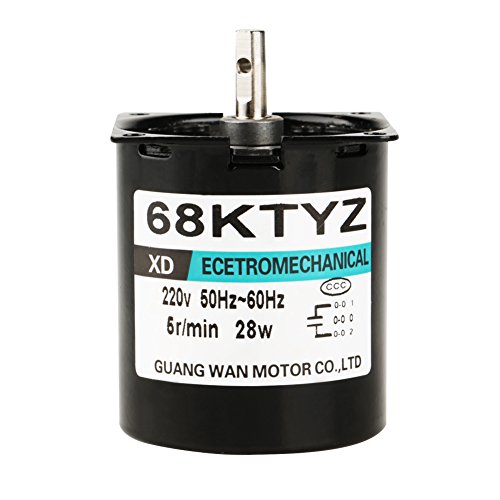 Permanentmagnet-Synchron Motor CW/CCW 68KTYZ Niedrige Geschwindigkeit Wechselstrom 220V 28W Miniatur(5 RPM) von Walfront