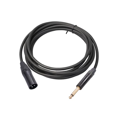 Walfront 6.35 Mm Audiokabel TRS Stereo Männlich zu XLR Männlich Ausgewogenes Interconnect -Kabel, Zink -Legierungs -Shell -Audio -Verlängerungskabel für Mixer -Mikrofonlautsprecher (180 cm) von Walfront