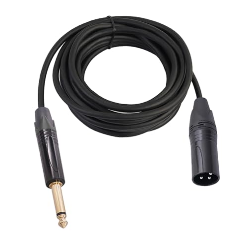 Walfront 6.35 Mm Audiokabel TRS Stereo Männlich zu XLR Männlich Ausgewogenes Interconnect -Kabel, Zink -Legierungs -Shell -Audio -Verlängerungskabel für Mixer -Mikrofonlautsprecher (500 cm) von Walfront