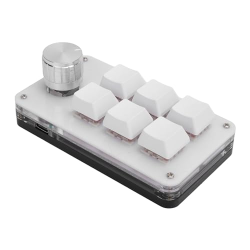 Walfront Mechanische Mini-Makro-Gaming-Tastatur, 6 Tasten, USB-Typ-C-Tastatur, Programmierung, RGB-Pad, Staubdicht, Roter Schalter, Selbsteinstellende Tastenfunktionen, Plug-and-Play, von Walfront
