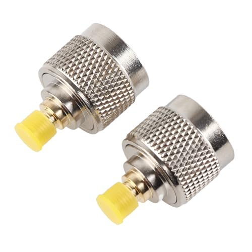 Walfront Stecker auf SMA Buchse HF Steckverbinder 2 Stück Koaxial Adapter Testkonverter 0-6 GHz Frequenz Kupfer vergoldet von Walfront