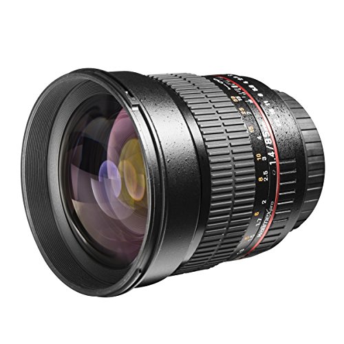 Walimex Pro 85 mm 1:1.4 DSLR-Objektiv (Filterdurchmesser 72 mm, mit abnehmbarer Gegenlichtblende, für Canon EF Objektivbajonett) schwarz von Walimex Pro