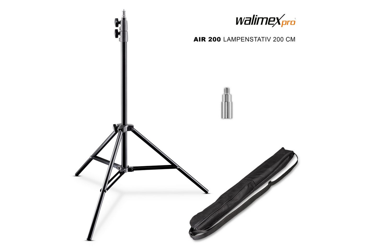 Walimex Pro AIR 200 Lampenstativ 200 cm Lampenstativ von Walimex Pro
