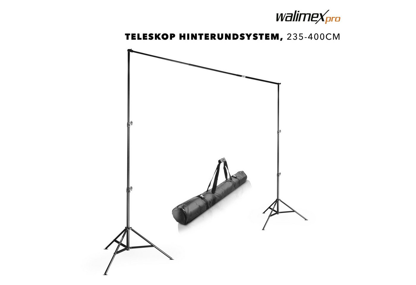 Walimex Pro Fotohintergrund Teleskop Hintergrundsystem XL 225-400cm von Walimex Pro