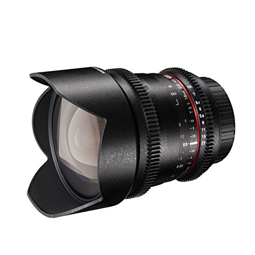 Walimex Pro 10mm 1:3,1 VCSC-Weitwinkelobjektiv für Canon EF-S Objektivbajonett schwarz (manueller Fokus, für APS-C Sensor gerechnet, IF, Zahnkranz, stufenlose Blendeneinstellung) von Walimex pro
