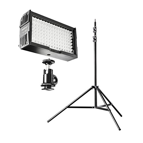 Walimex Pro Beleuchtungsset (Video Set Up 128 LED inkl. Lampenstativ 260cm und 128 LED Videoleuchte) für DLSR von Walimex pro