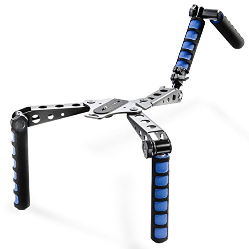 Walimex Pro Cineast I Hand-Shoulder-Videotripod schwarz/blau von Walimex pro