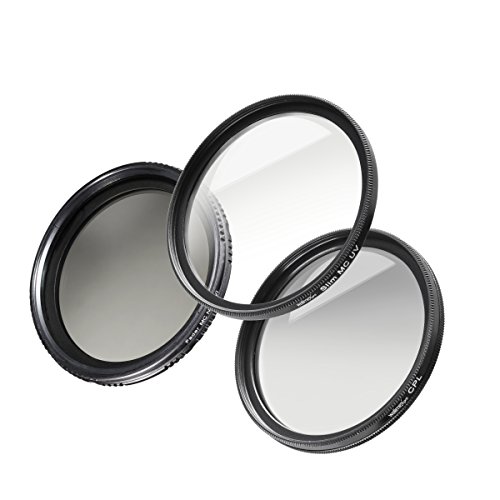 Walimex Pro Filter Starter Komplett-Set (Durchmesser 58mm, MC inkl. Polfilter, UV Filter und ND Fader Graufilter) von Walimex pro