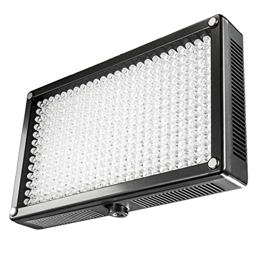 Walimex Pro LED 312 Bi-Color Foto- und Videoleuchte für Aufnahmen im Portrait- und Reportagebereich (inkl. Kugelkopf mit 1/4 Zoll Gewinde neigbar, Netzteil, 2x Akkus, Akkuladegerät, Ladekabel für Zigarettenanzünder und gepolsteter Transporttasche) von Walimex pro