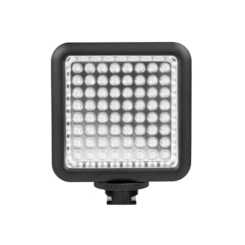 Walimex Pro LED64 LED-Videoleuchte (Dimmbar) für Aktion Kamera, Camcorder und DSLR Kamera von Walimex pro