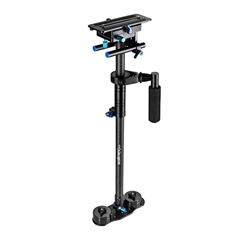 Walimex Pro StabyPod L Schwebestativ Steadycam zur Stabilisierung von DSLR-Kameras (Größe max.120 cm, Carbon, Schnellwechselplatte, 15mm Rods, Gegengewichte) von Walimex pro