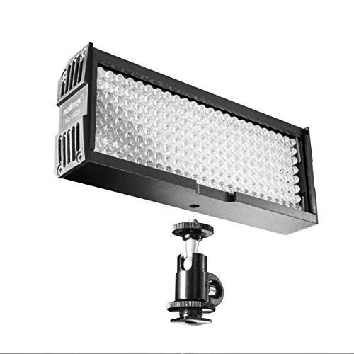 Walimex pro 192 Daylight LED Videoleuchte 11,5 W, On-Camera Studioleuchte mit Tageslicht LEDs, hochwertiges Streaming Licht mit Akku, dimmbare Beleuchtung mit Soft Diffusor Walimex pro 192 Daylight LED Videoleuchte 11,5 W, On-Camera Studioleuchte mit Tageslicht LEDs, hochwertiges Streaming Licht mit Akku, dimmbare Beleuchtung mit Soft Diffusor von Walimex pro