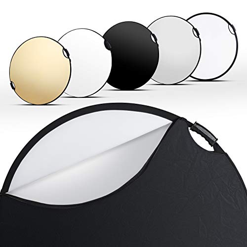 Walimex pro 5in1 Faltreflektor Wavy Comfort Ø 80cm in 4 Farben & Diffusor I mit Handgriffen, Tasche & 3/8 Zoll Gewinde I Faltbarer Reflektor für Fotografie zum selbst beziehen I für Studio & Outdoor Walimex pro 5in1 Faltreflektor Wavy Comfort Ø 80cm in 4 Farben & Diffusor I mit Handgriffen, Tasche & 3/8 Zoll Gewinde I Faltbarer Reflektor für Fotografie zum selbst beziehen I für Studio & Outdoor von Walimex pro