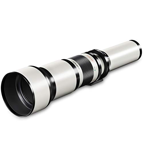 Walimex pro 650-1300mm 1:8-16 DSLR-Teleobjektiv für Nikon Z Objektivbajonett weiß (manueller Fokus, für Vollformat Sensor gerechnet, Filterdurchmesser 95mm, mit ausziehbarer Gegenlichtblende) 22927 von Walimex pro