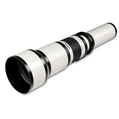 Walimex pro 650-1300mm 1:8-16 DSLR-Teleobjektiv für Nikon Z Objektivbajonett weiß (manueller Fokus, für Vollformat Sensor gerechnet, Filterdurchmesser 95mm, mit ausziehbarer Gegenlichtblende) 22927 von Walimex pro