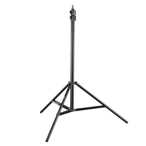 Walimex pro AIR 280 FW-806 Lampenstativ - Lichtstativ mit Luftfederung Höhe max 280 cm, 6 kg Traglast, sehr stabil, Aluminium, Leuchtenstativ für Fotografie Studio Outdoor, Schwarz von Walimex pro