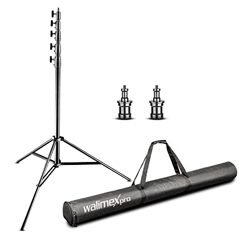 Walimex pro AIR Jumbo 600 Lampenstativ 600cm - luftgedämpftes Lichtstativ Aluminium 6m max Höhe 22,5 kg Traglast, stabil & komfortabel Leuchtenstativ für Film Fotografie Studio Outdoor, mit Tasche Walimex pro AIR Jumbo 600 Lampenstativ 600cm - luftgedämpftes Lichtstativ Aluminium 6m max Höhe 22,5 kg Traglast, stabil & komfortabel Leuchtenstativ für Film Fotografie Studio Outdoor, mit Tasche von Walimex pro
