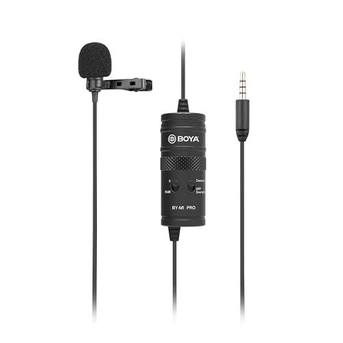 Walimex pro Boya M1 Pro Lavaliermikrofon – kleines, leistungsstarkes Ansteck Mikrofon, Kugelcharakteristik, Pegelschalter -10 dB, universal für Kamera Smartphone Audiorecorder Tablet und PC Walimex pro Boya M1 Pro Lavaliermikrofon – kleines, leistungsstarkes Ansteck Mikrofon, Kugelcharakteristik, Pegelschalter -10 dB, universal für Kamera Smartphone Audiorecorder Tablet und PC von Walimex pro