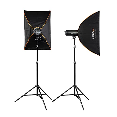 Walimex pro Campaigner 600 HS Set Double mit Integriertem 2.4 GHz Empfänger, 600 Ws, Schnelle Abbrennzeit, LED-Einstelllicht Und Benutzerfreundliches Bedienpanel, Hochwertiger Aluminium-Finish von Walimex pro
