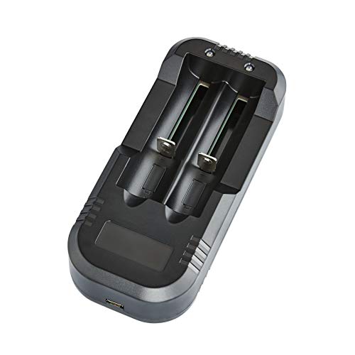 Walimex pro Dual Ladegerät für Li-Ion Akku 18650 18350 - Mit intelligentem IC-Chip gegen Überladung, automatische Ladestromwahl, für max. 2 Akkus Gimbal, e-Zigaretten, RC-Car UVM. Walimex pro Dual Ladegerät für Li-Ion Akku 18650 18350 - Mit intelligentem IC-Chip gegen Überladung, automatische Ladestromwahl, für max. 2 Akkus Gimbal, e-Zigaretten, RC-Car UVM. von Walimex pro