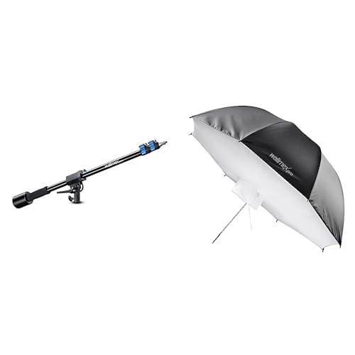 Walimex pro Galgen (Gegengewicht 70-183 cm) + Schirmsoftbox Reflektor 109cm | Professionelle Lösung für optimierte Reflexion in Porträt- und Produktfotografie von Walimex pro